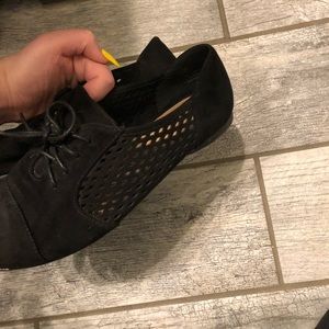 Black oxford style shoe